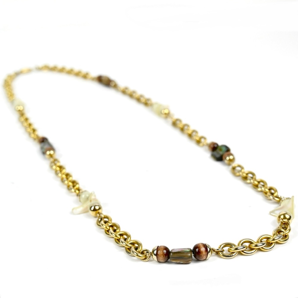 Vtg Kjl Kenneth Jay Lane Gold Chain Necklace - image 2